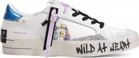 ladies- Crime London White Leather Sneaker